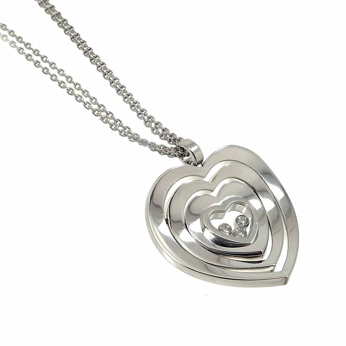 Happy Diamond Necklace 18K White Gold 750