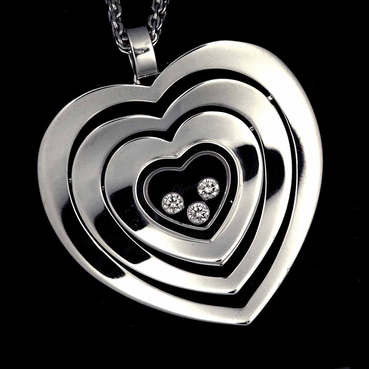 Happy Diamond Necklace 18K White Gold 750