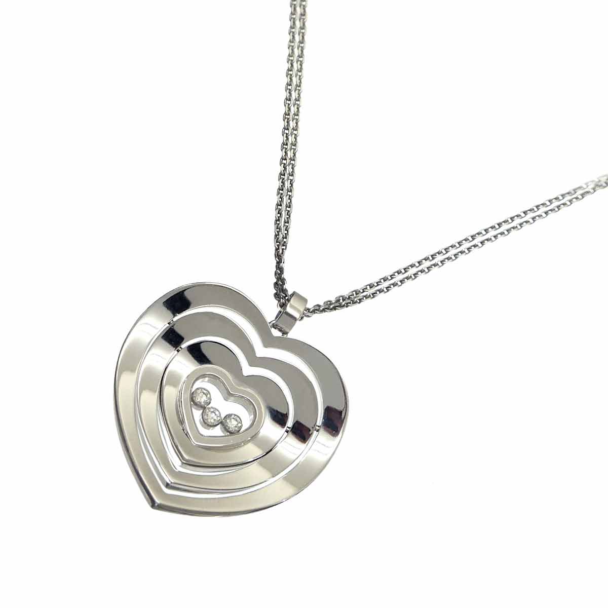 Happy Diamond Necklace 18K White Gold 750