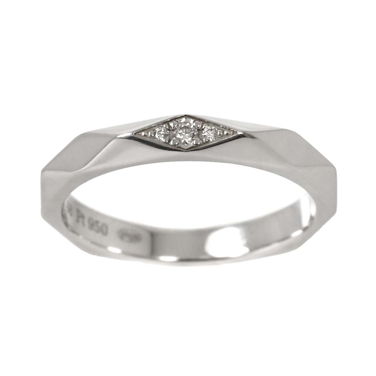 Facet MM Diamond Ring Pt Platinum Size48 4.5(US)