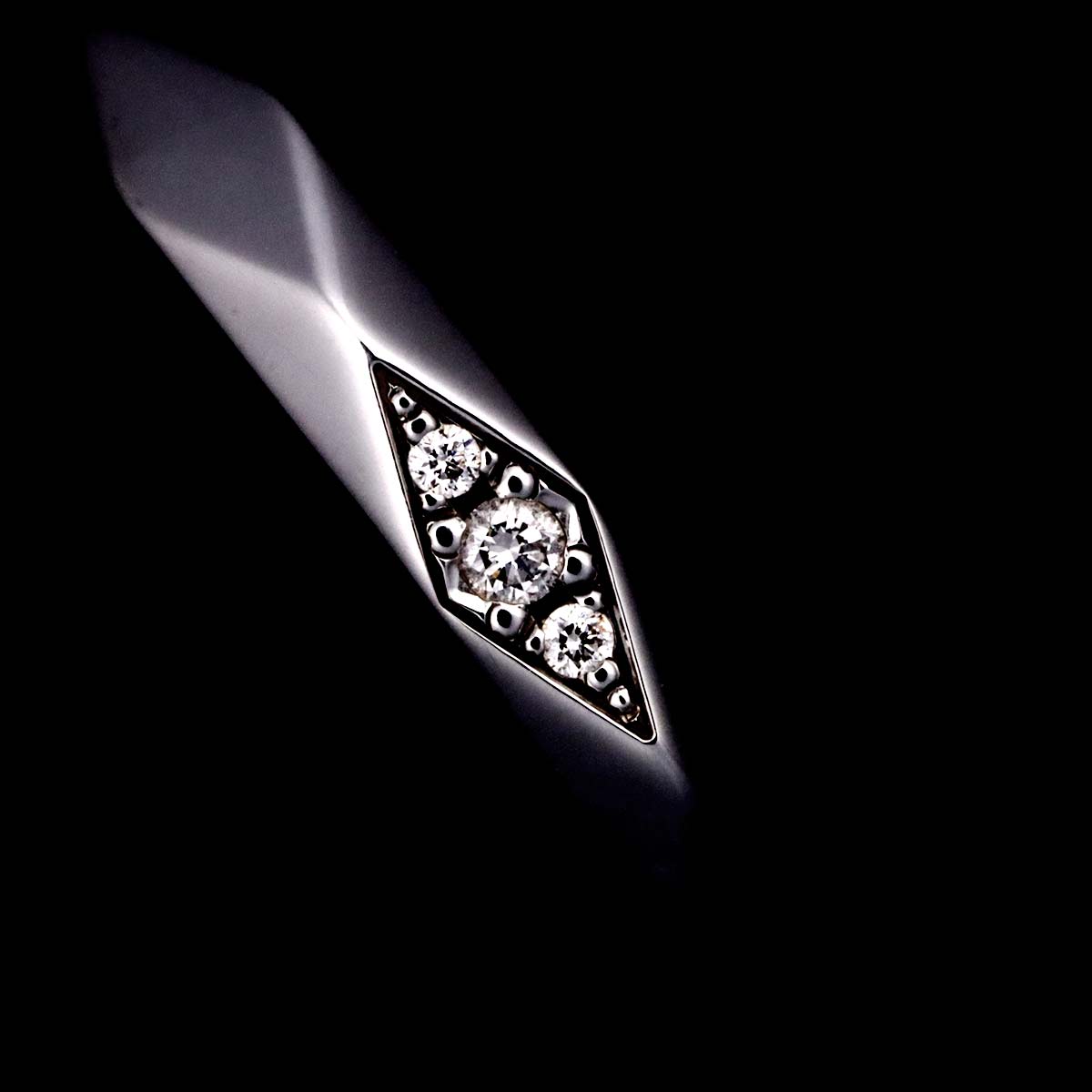 Facet MM Diamond Ring Pt Platinum Size48 4.5(US)