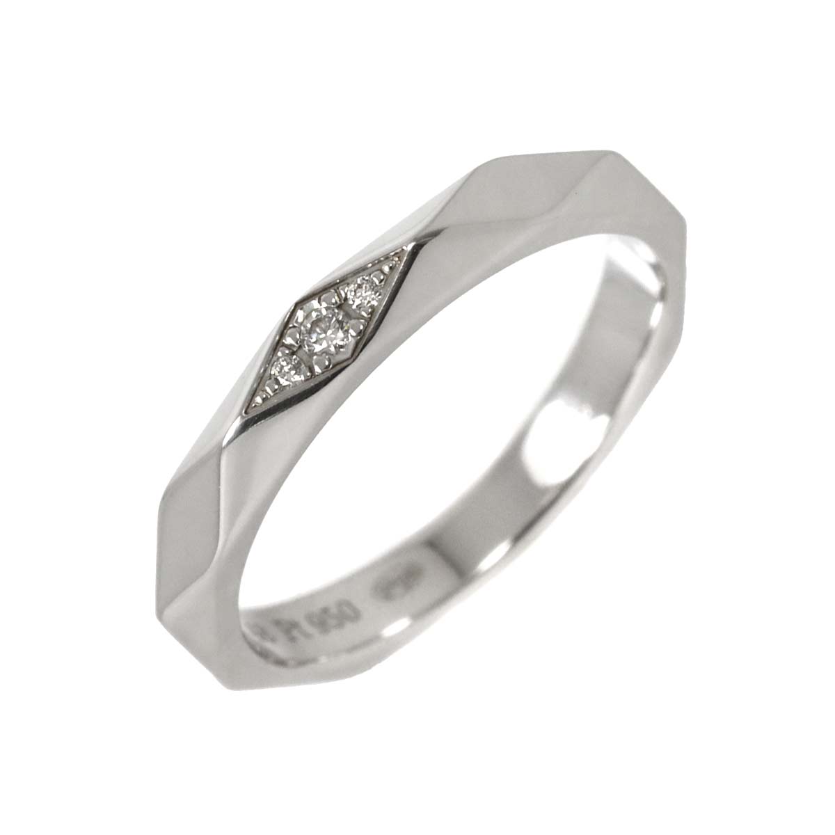 Facet MM Diamond Ring Pt Platinum Size48 4.5(US)