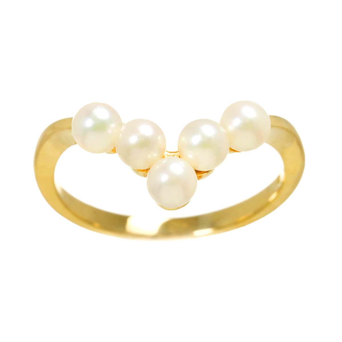 Baby Pearl 3.6mm Ring 18K YG 750 size5.5-5.75(US)