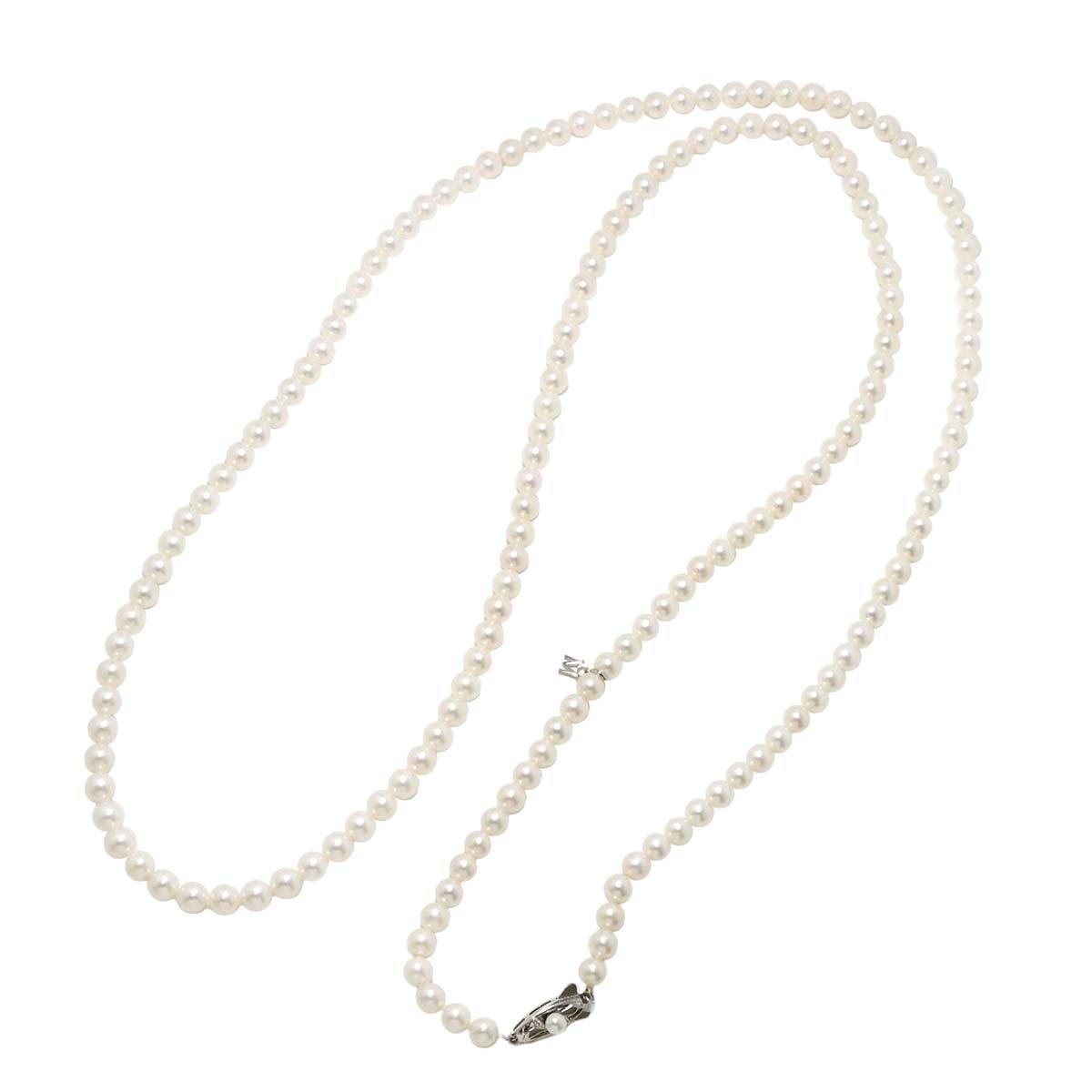 Akoya Pearl 6.4-5.9mm Long Necklace 14K White Gold 585