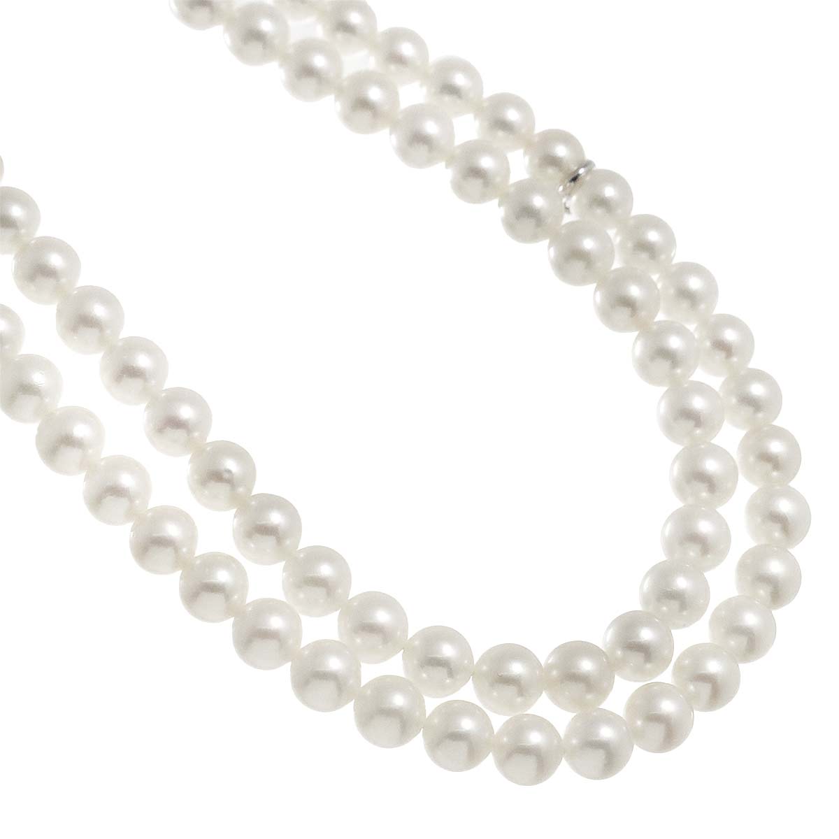 Akoya Pearl 6.4-5.9mm Long Necklace 14K White Gold 585