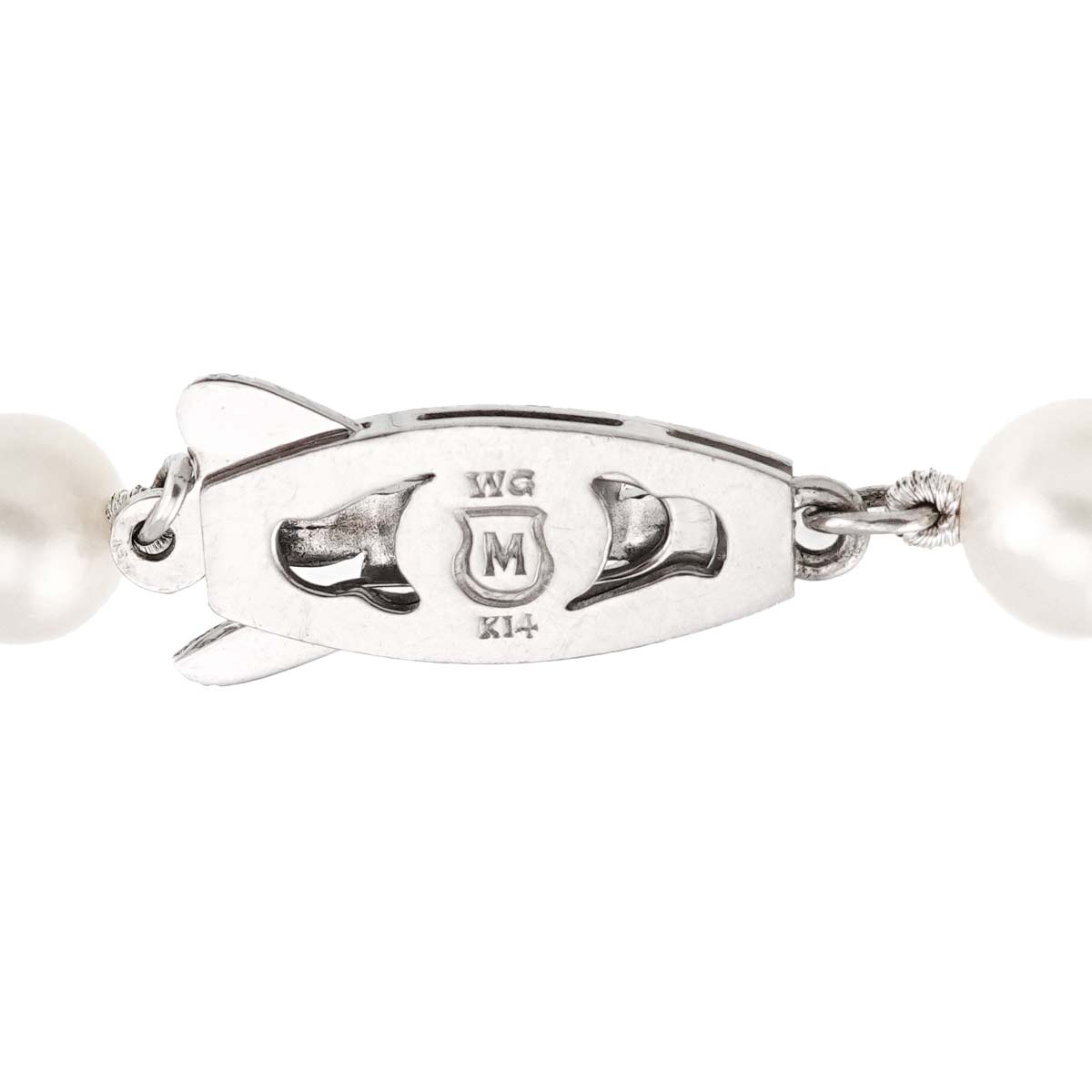 Akoya Pearl 6.4-5.9mm Long Necklace 14K White Gold 585