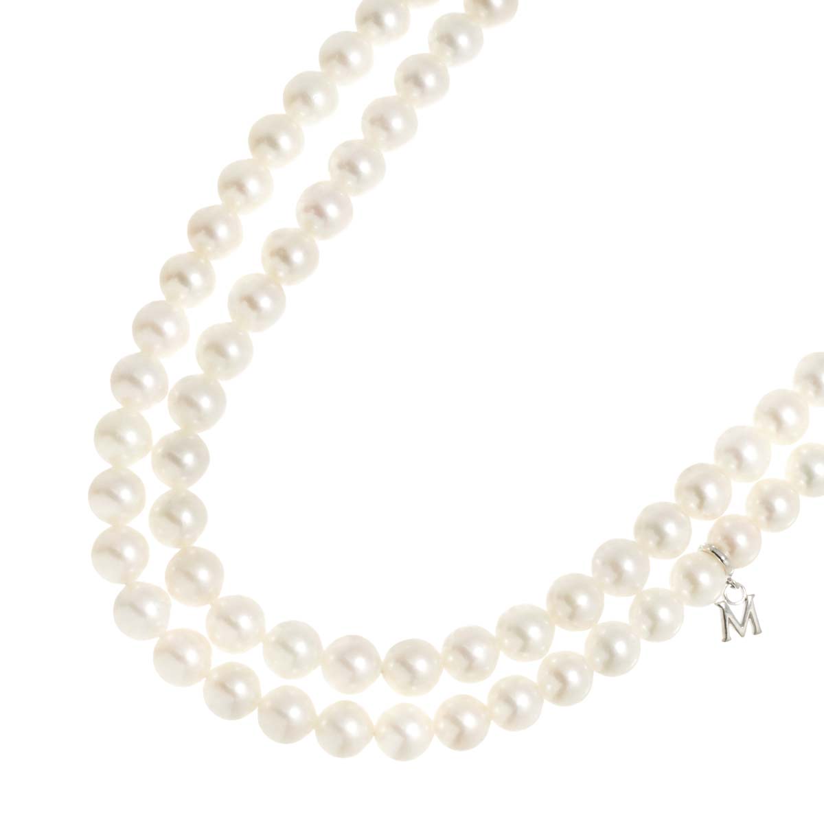 Akoya Pearl 6.4-5.9mm Long Necklace 14K White Gold 585
