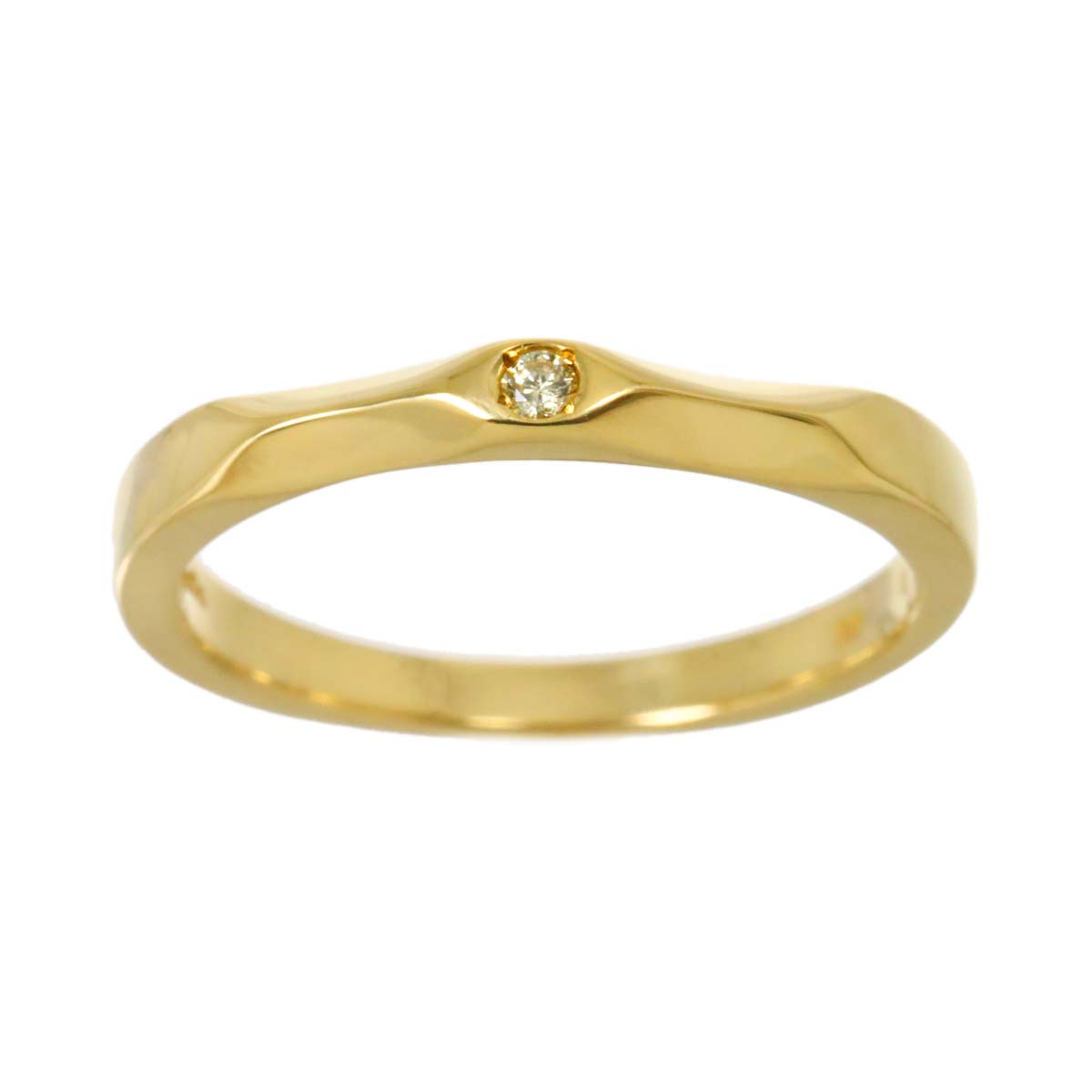 Diamond 0.02ct Ring 18K YG 750 Size5.5-5.75(US)