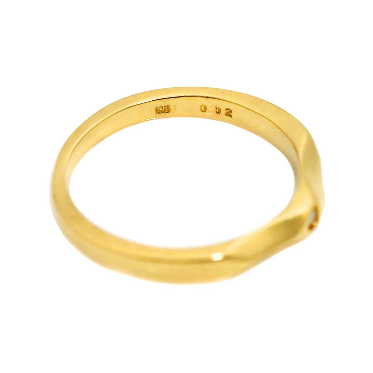 Diamond 0.02ct Ring 18K YG 750 Size5.5-5.75(US)