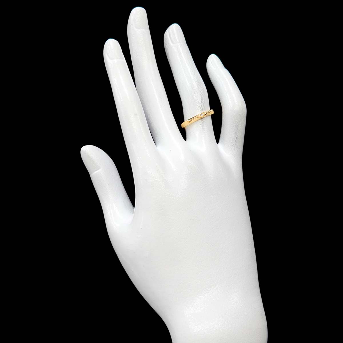 Diamond 0.02ct Ring 18K YG 750 Size5.5-5.75(US)