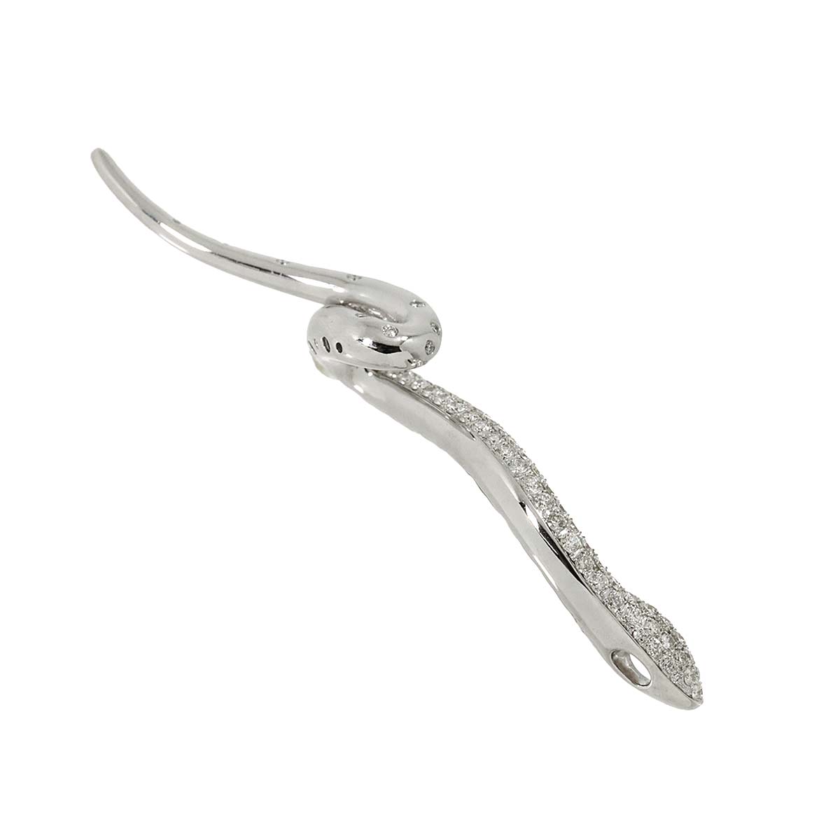 Diamond 1.04ct Pendant Top 18K K18 WG White Gold 750