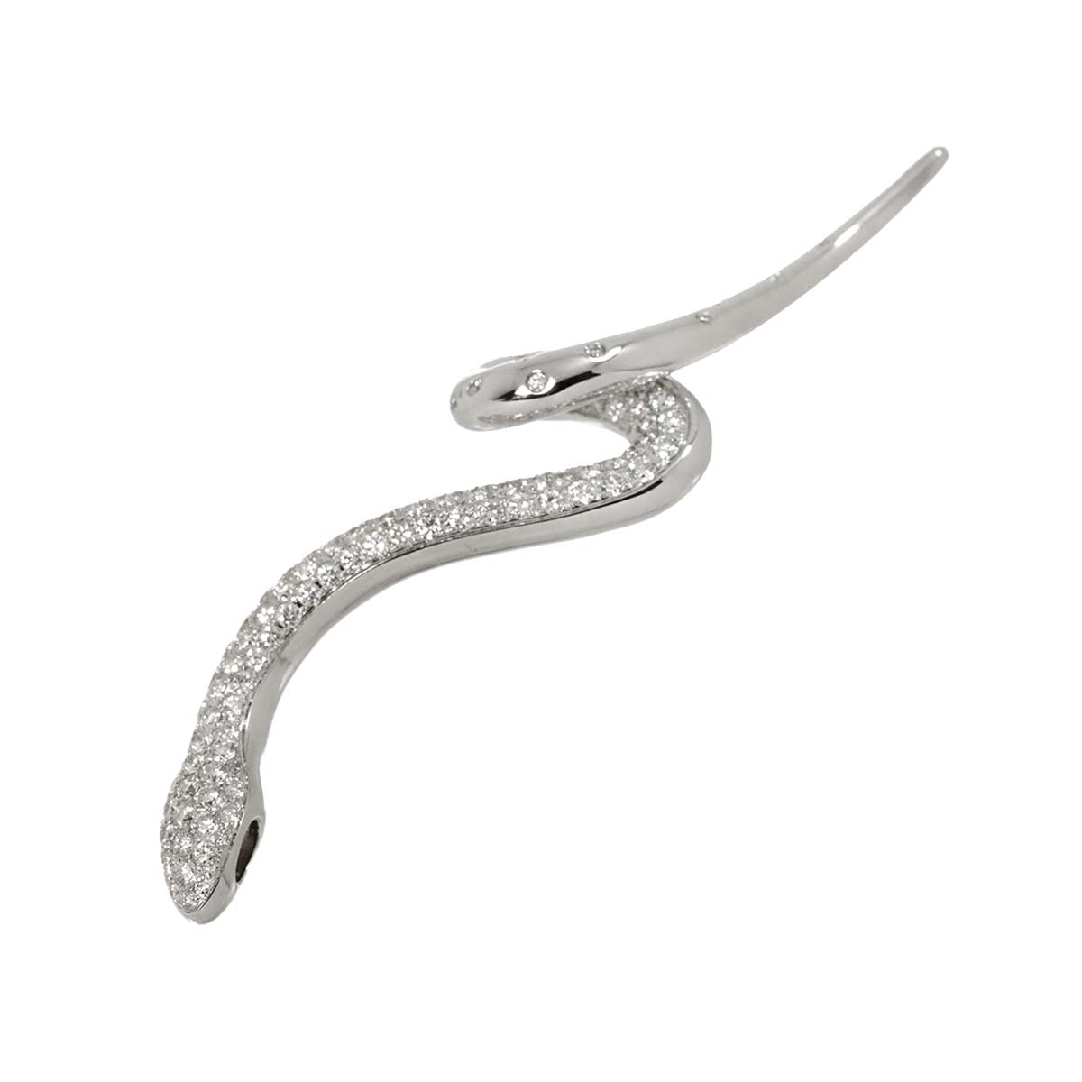 Diamond 1.04ct Pendant Top 18K K18 WG White Gold 750