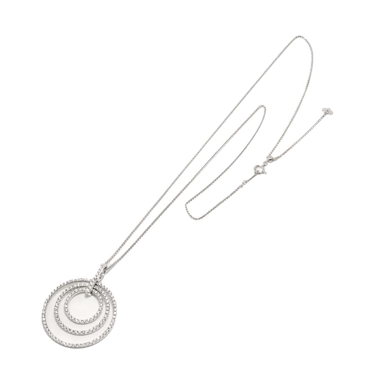 Diamond 1.365ct Necklace 18K WG White Gold 750