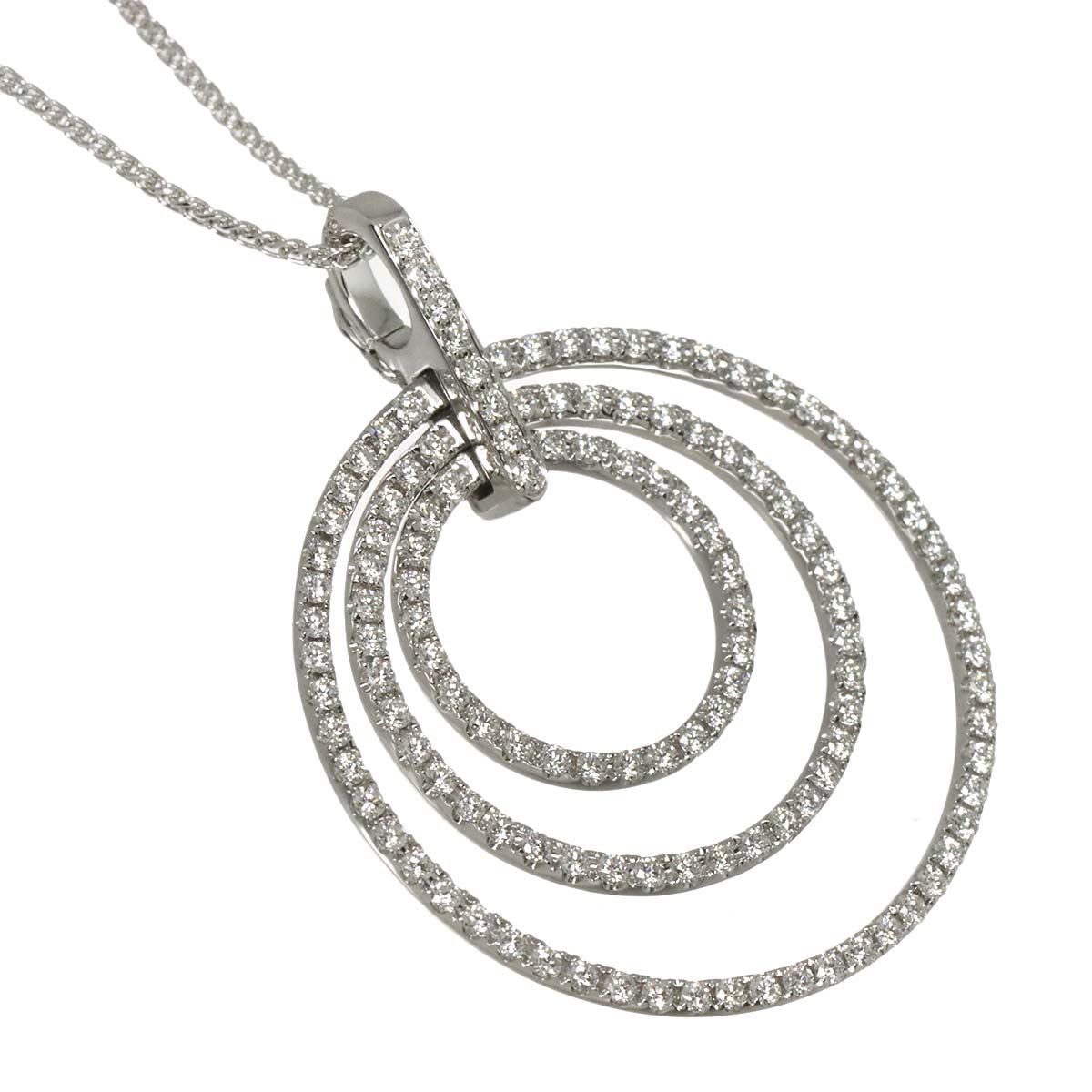 Diamond 1.365ct Necklace 18K WG White Gold 750