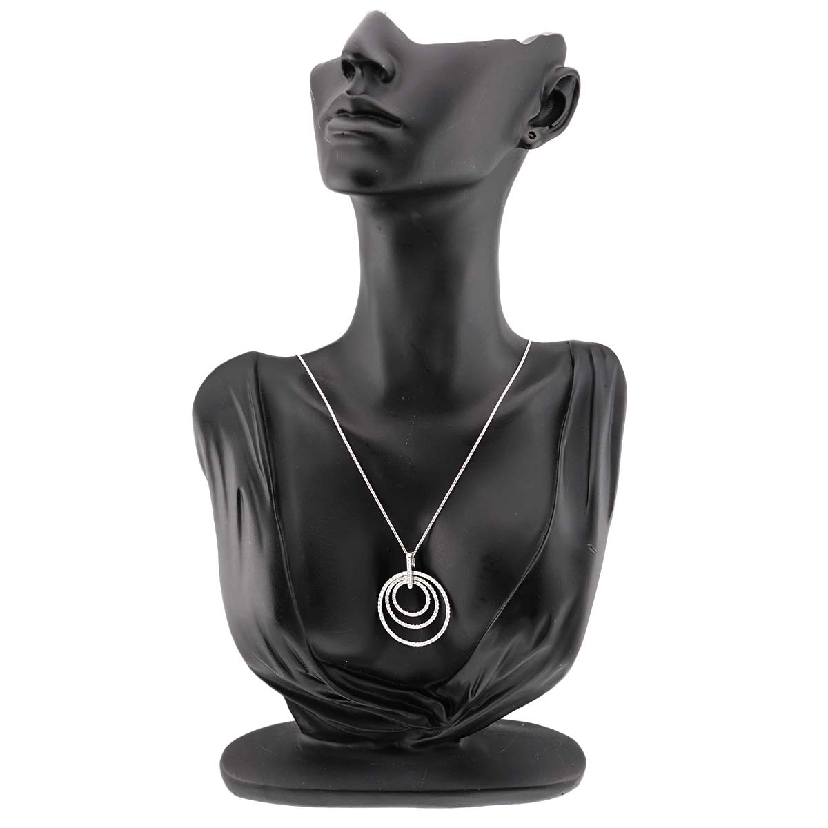 Diamond 1.365ct Necklace 18K WG White Gold 750