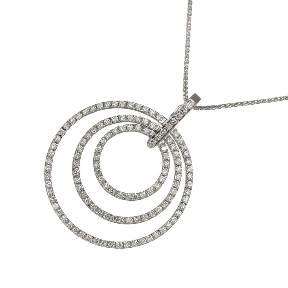 Diamond 1.365ct Necklace 18K WG White Gold 750