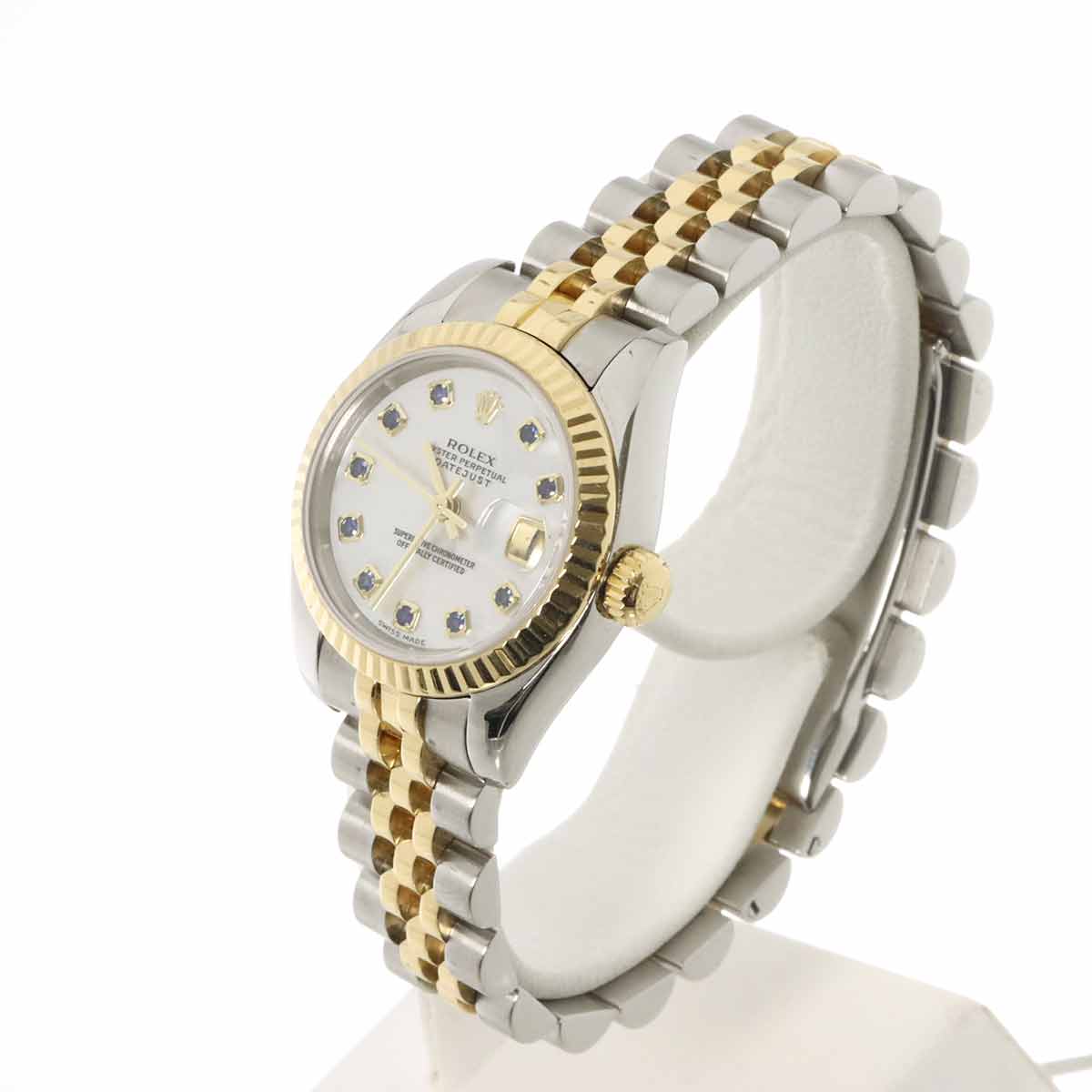 Datejust 179173NGS Serial F 750 YG 10P Sapphire White shell