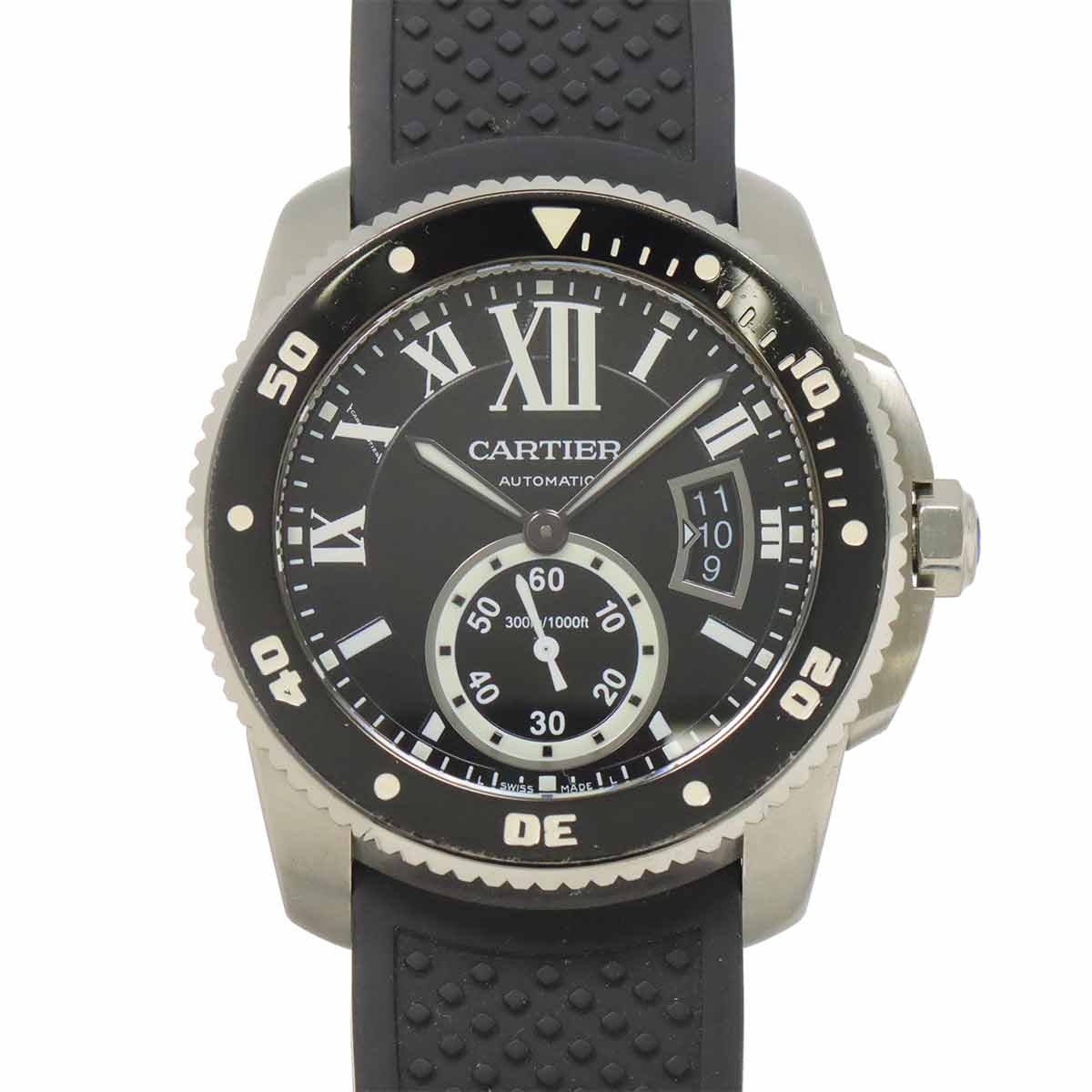 Caliber de Cartier Diver W7100056 Date Black Dial Mens Watch