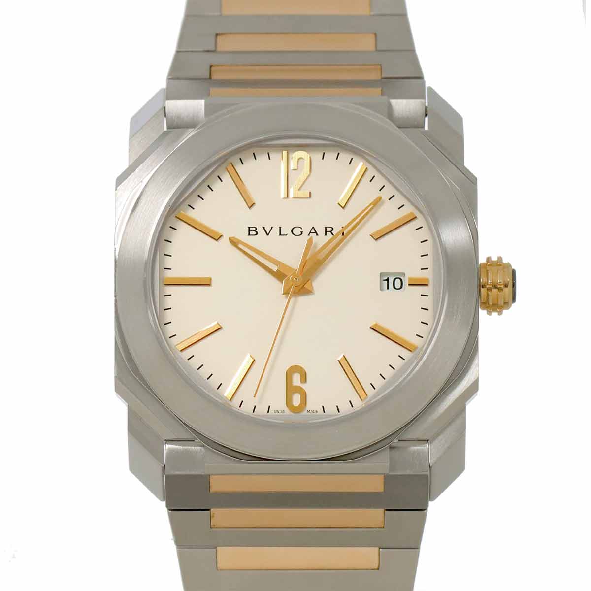 Octo BGO38S PG Automatic Date Silver Dial Mens Watch