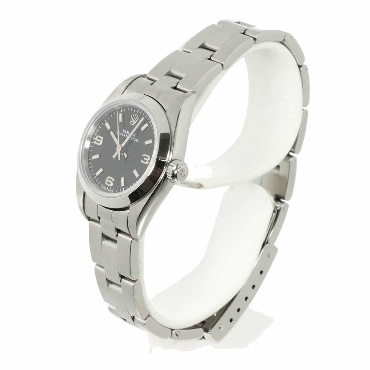 Oyster Perpetual 76080 Serial D Automatic Black Dial Ladies