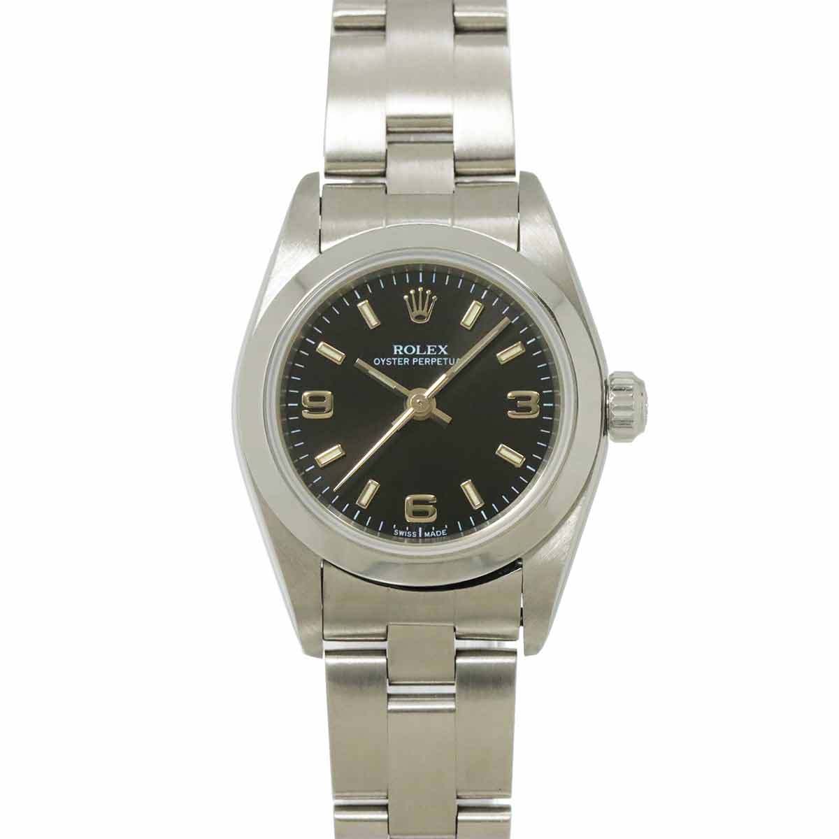 Oyster Perpetual 76080 Serial D Automatic Black Dial Ladies