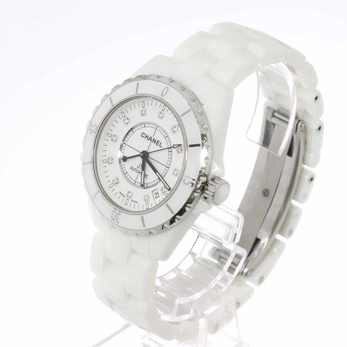 J12 38mm H1629 12P Diamond Automatic White Dial Mens Watch