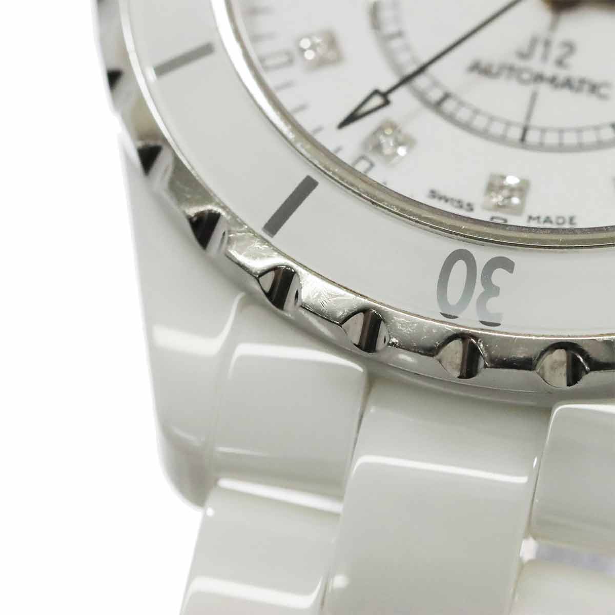 J12 38mm H1629 12P Diamond Automatic White Dial Mens Watch