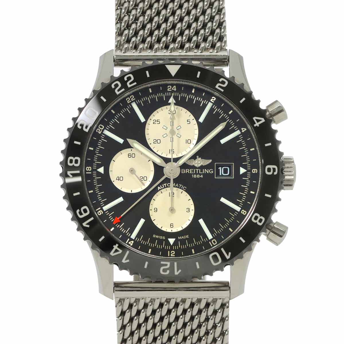 Chronoliner Y24310 Automatic Black Dial Mens Watch