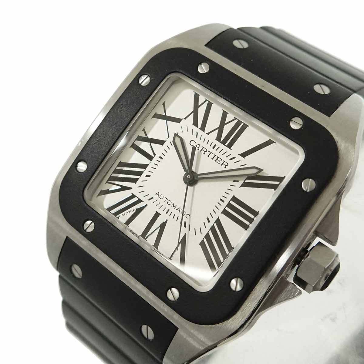 Santos100 W20121U2 Automatic Silver Dial Mens Watch