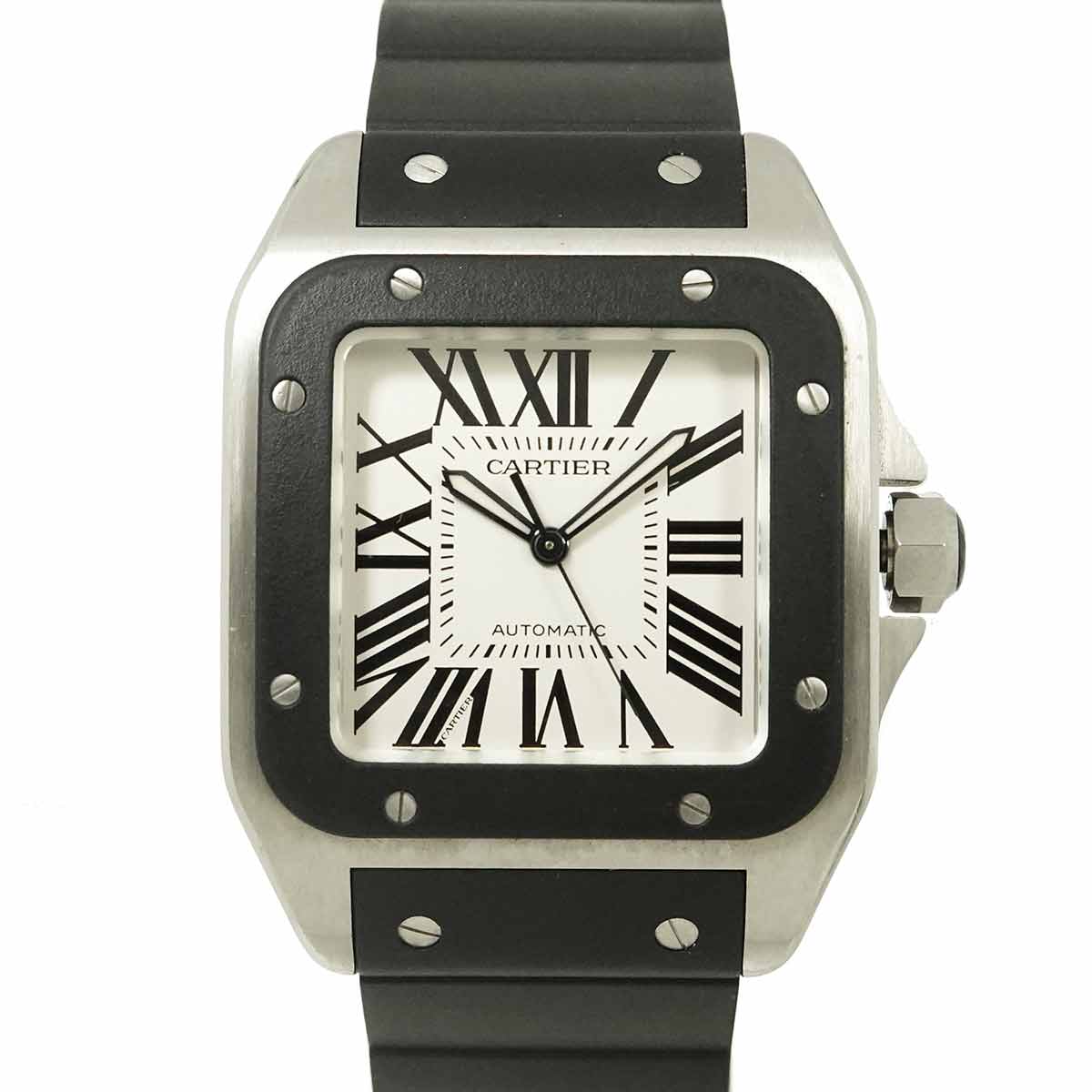 Santos100 W20121U2 Automatic Silver Dial Mens Watch