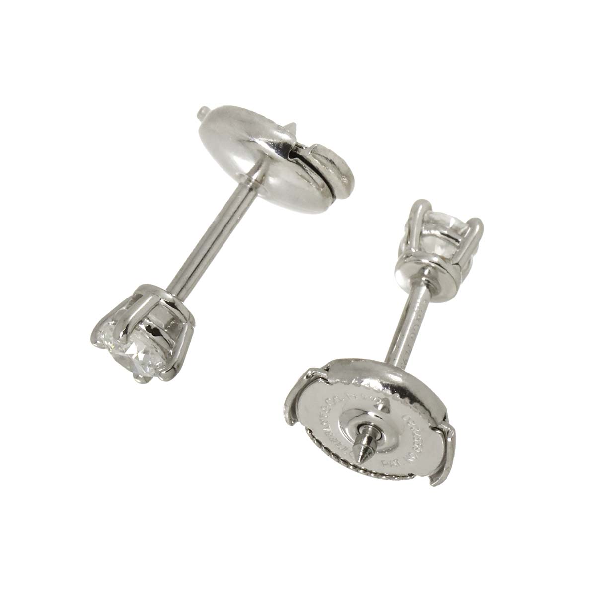 Diamond 0.18ctx2 H/VS1/3EX Earrings Pierced Pt