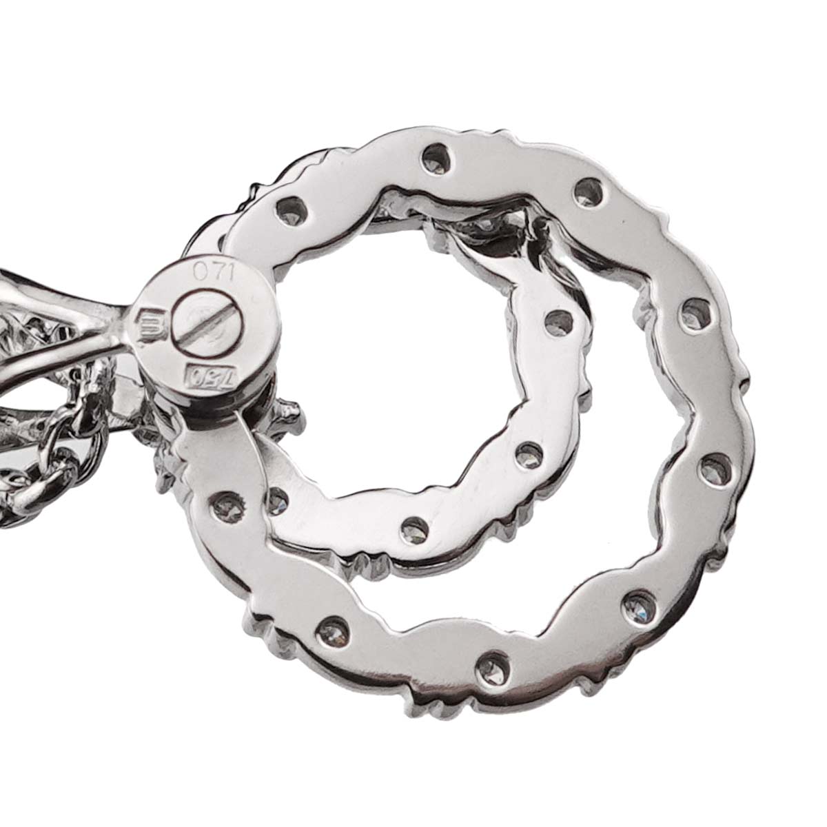 Diamond 0.71ct Necklace 18K White Gold 750