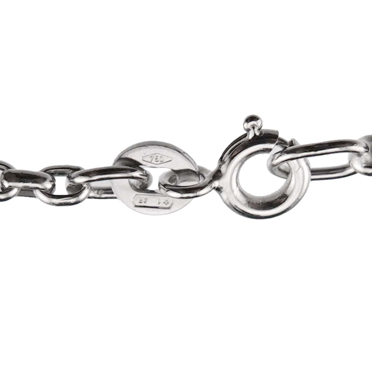 Diamond 0.71ct Necklace 18K White Gold 750