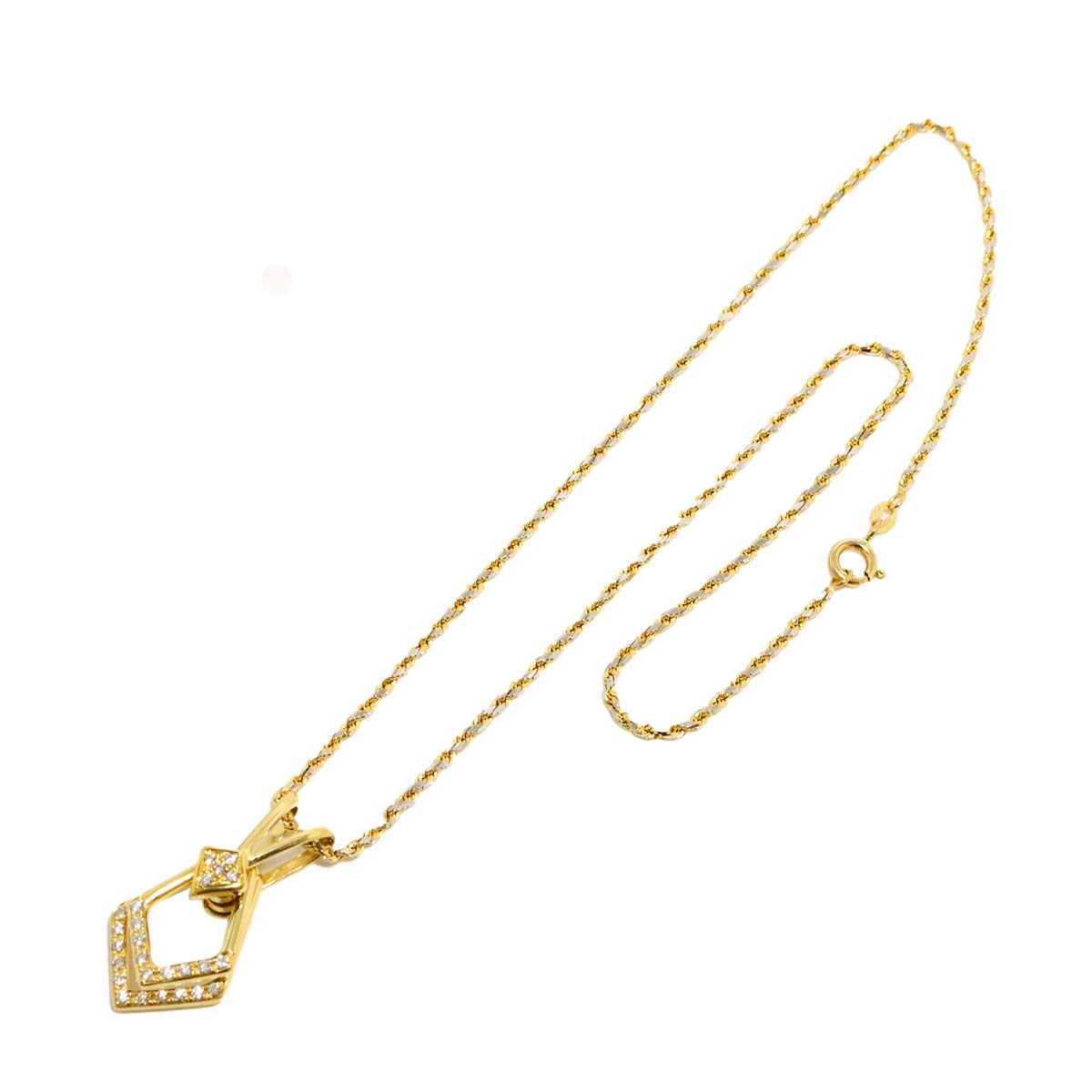 Diamond 0.36ct Necklace 18K Yellow Gold 750