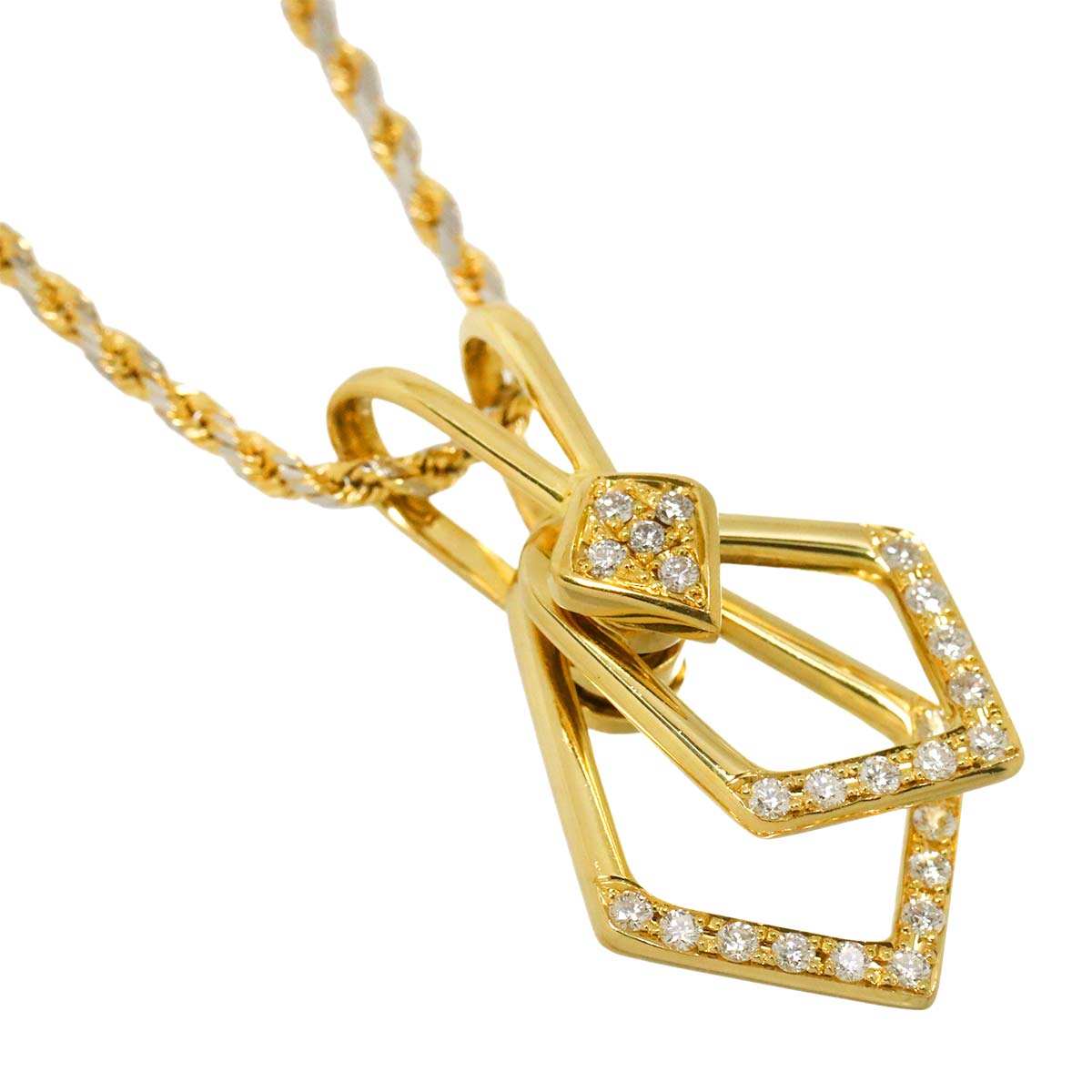 Diamond 0.36ct Necklace 18K Yellow Gold 750