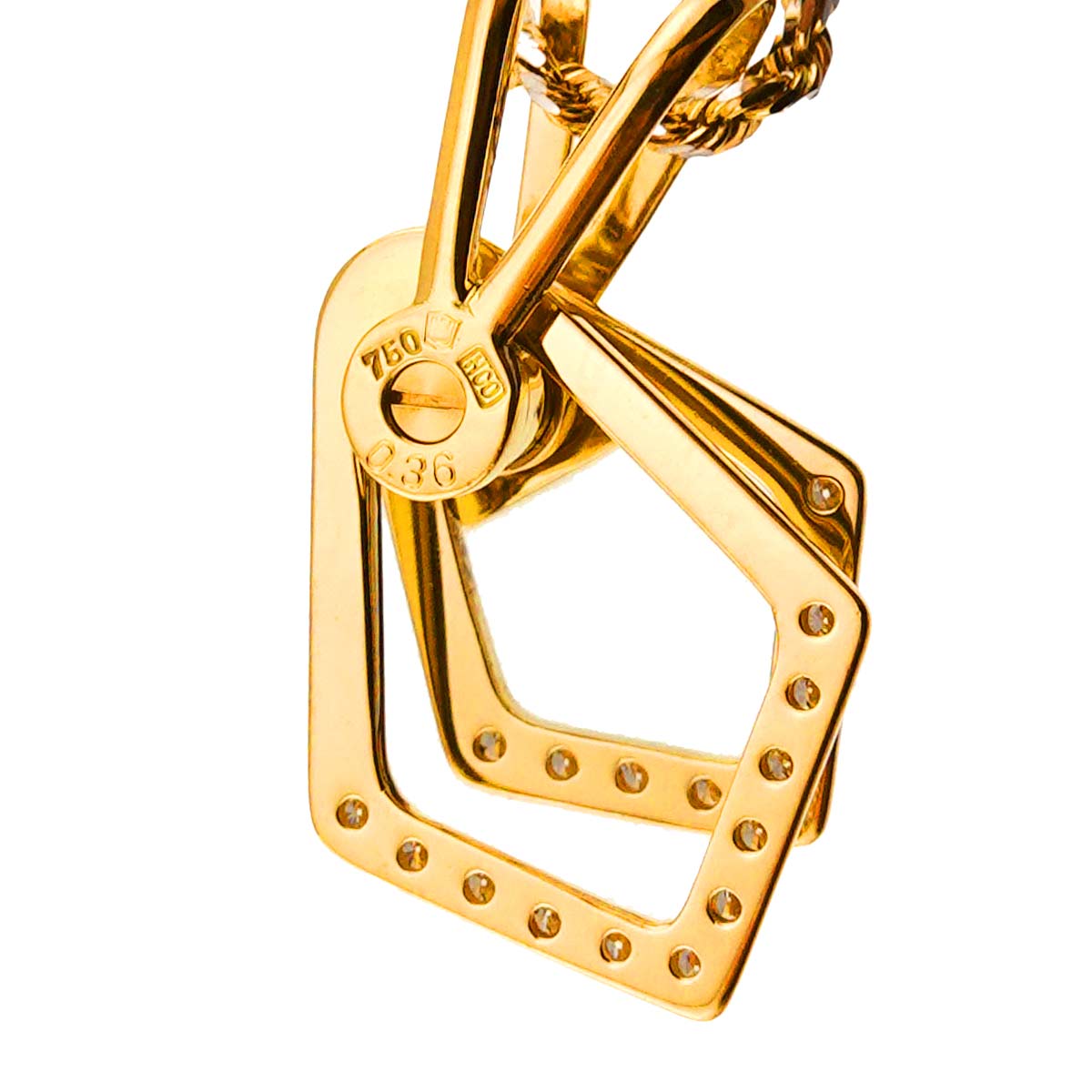 Diamond 0.36ct Necklace 18K Yellow Gold 750