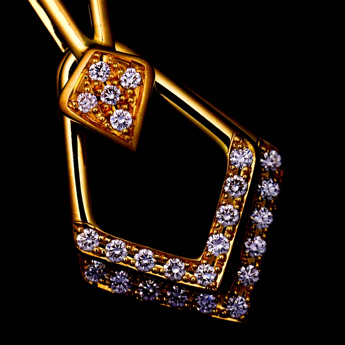 Diamond 0.36ct Necklace 18K Yellow Gold 750