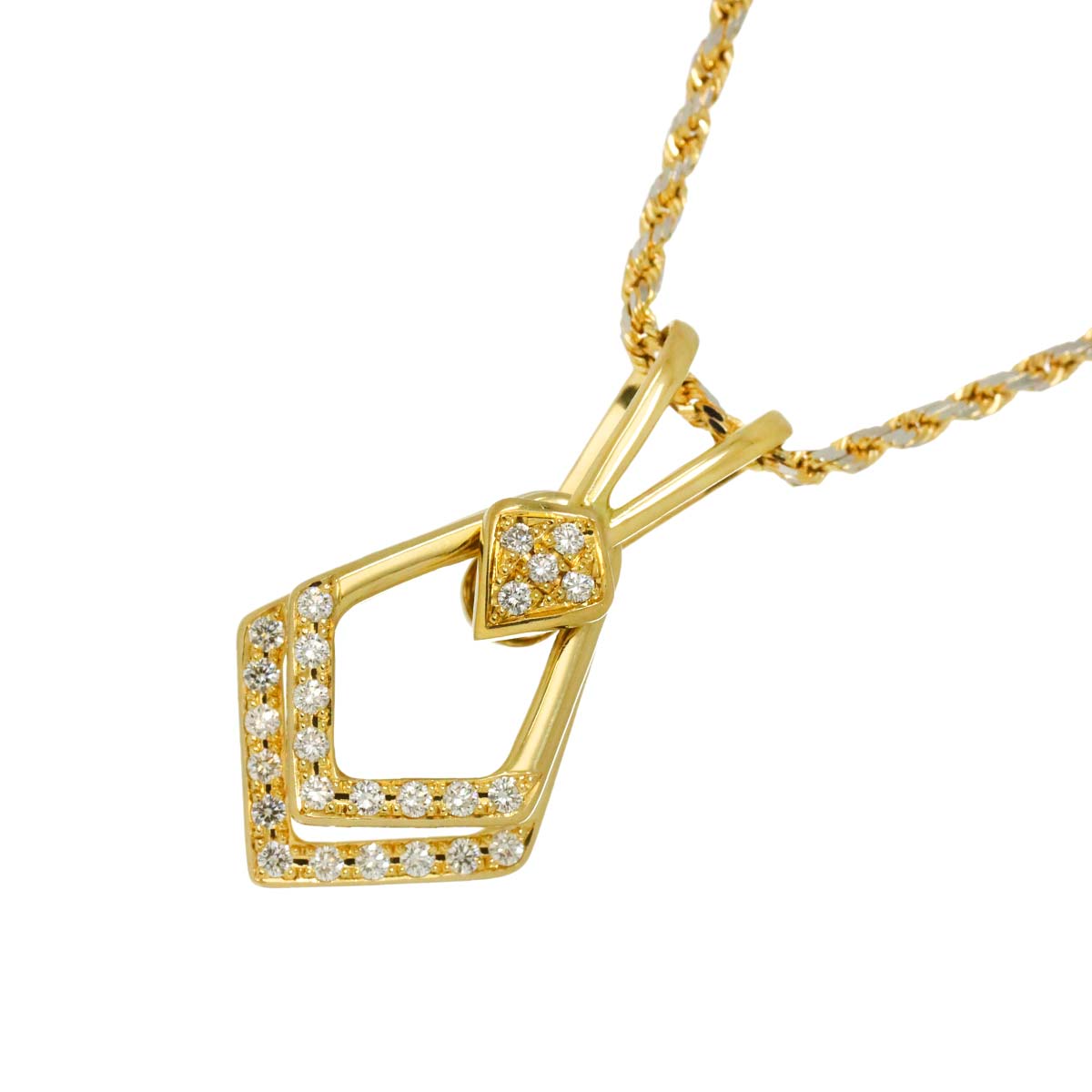 Diamond 0.36ct Necklace 18K Yellow Gold 750