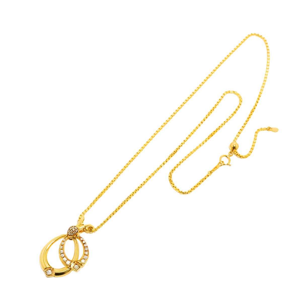 Diamond 0.47ct Necklace 18K Yellow Gold 750