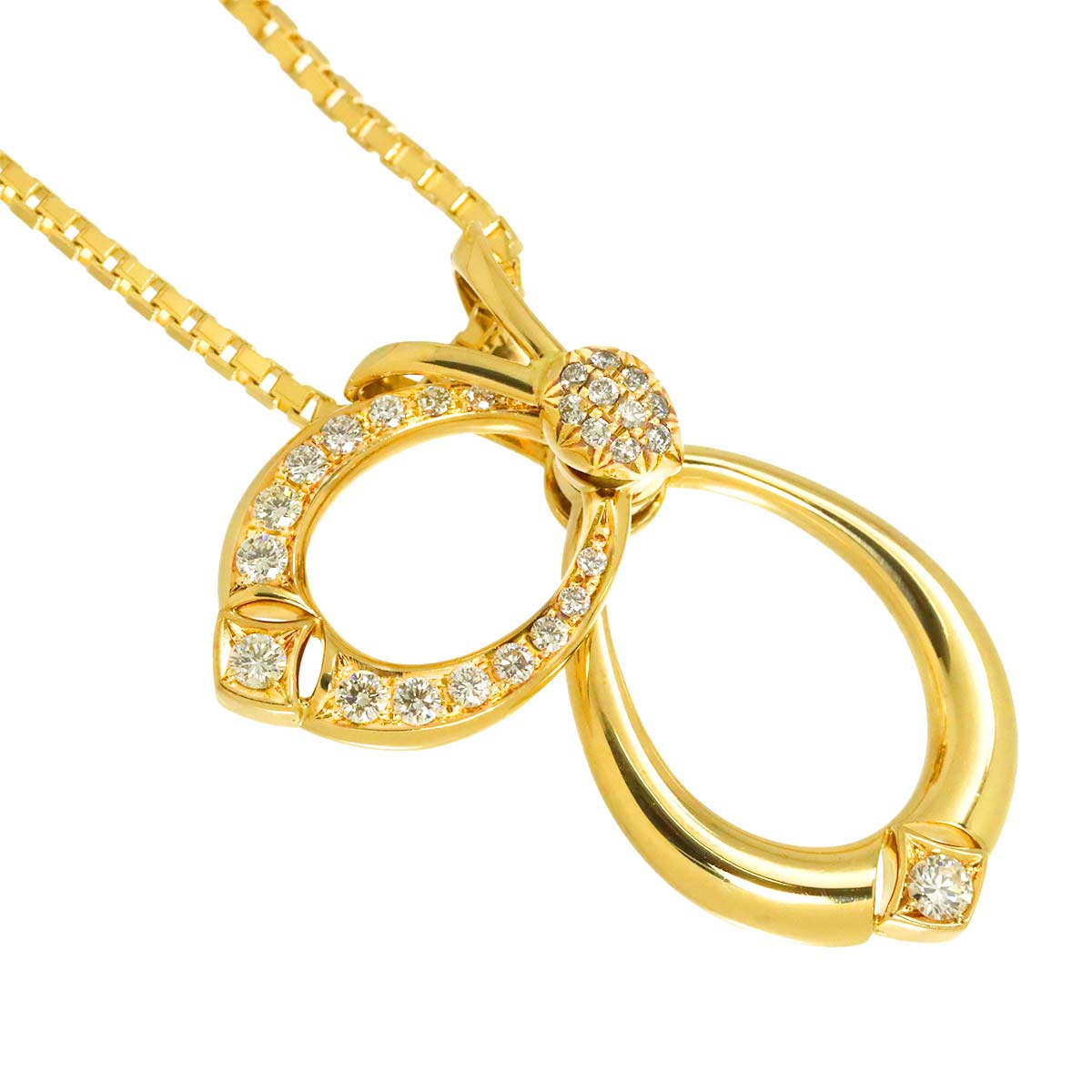 Diamond 0.47ct Necklace 18K Yellow Gold 750