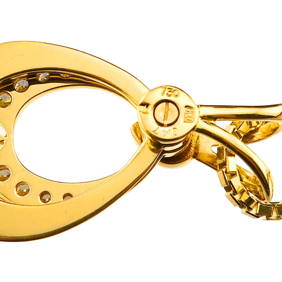 Diamond 0.47ct Necklace 18K Yellow Gold 750