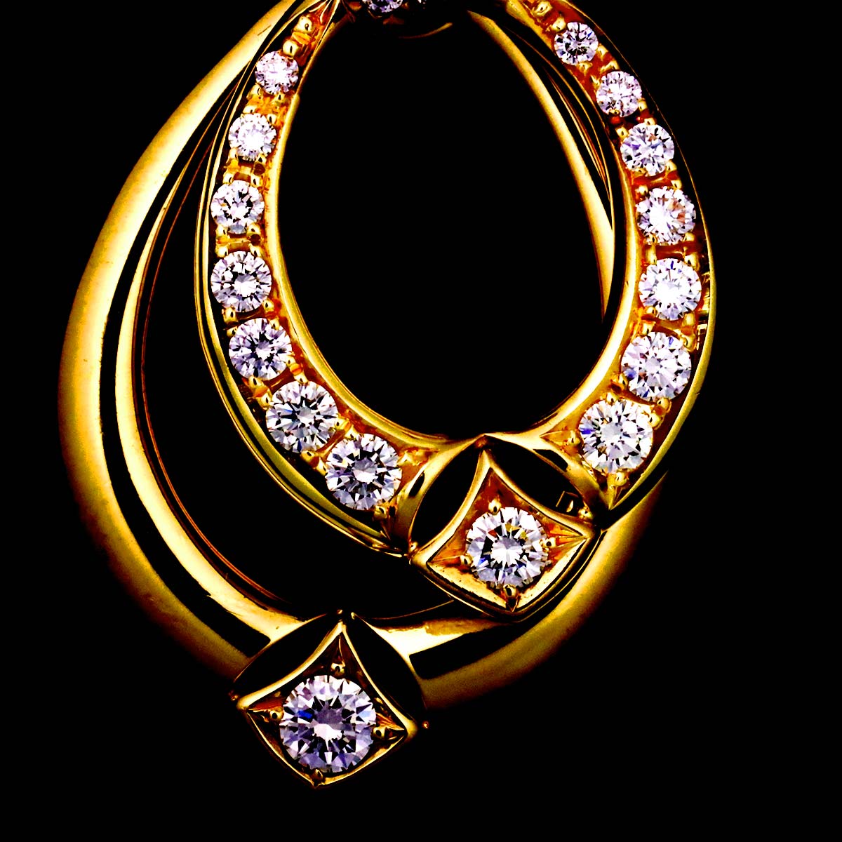 Diamond 0.47ct Necklace 18K Yellow Gold 750