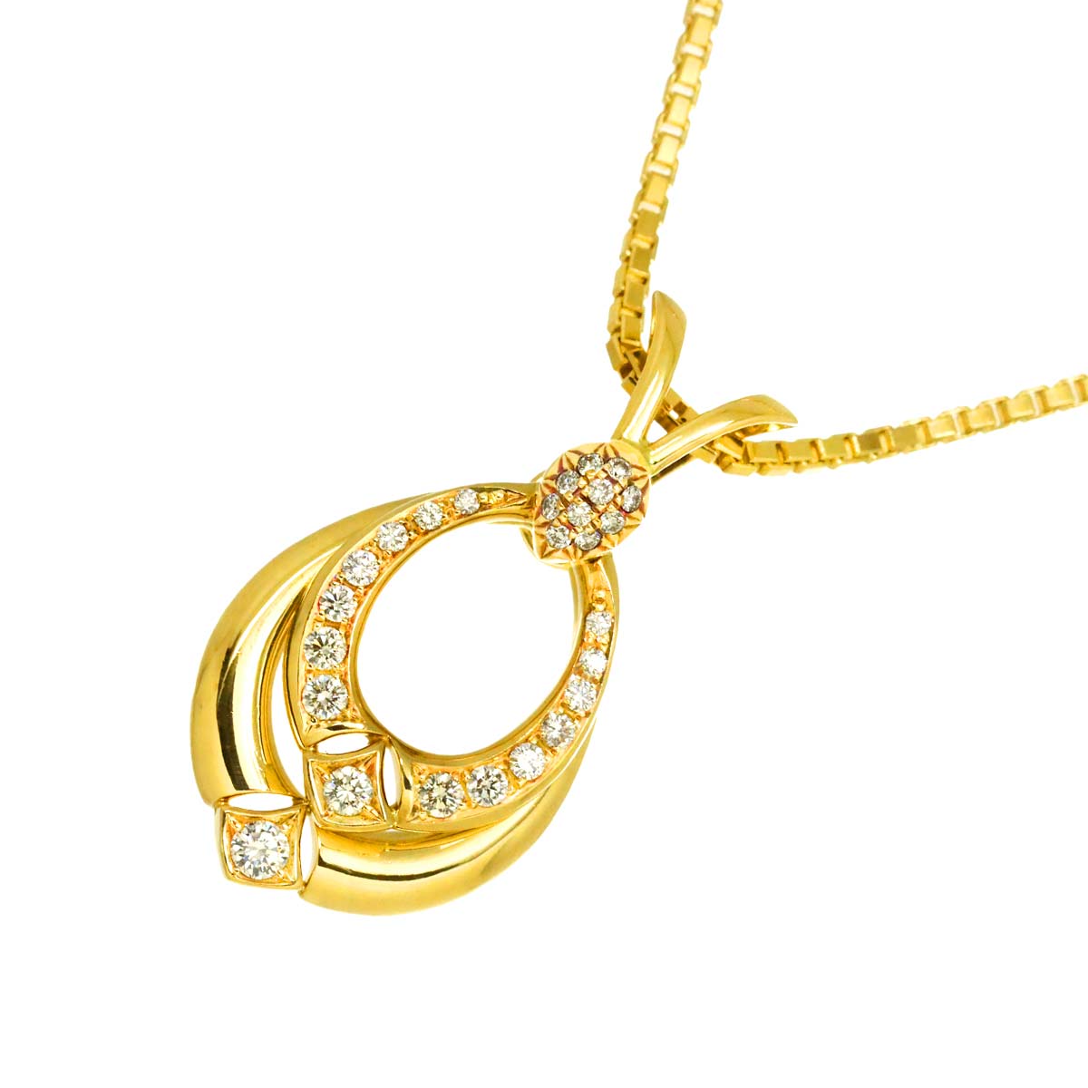 Diamond 0.47ct Necklace 18K Yellow Gold 750