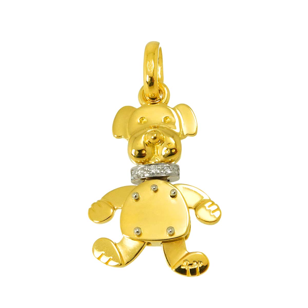 Diamond Pendant Top K18 YG WG 750