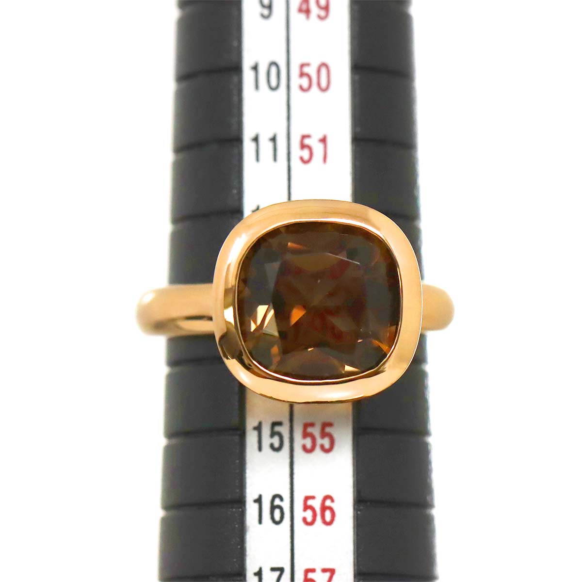 Quartz Ring 18K K18 PG 750 size6.25-6.5(US)