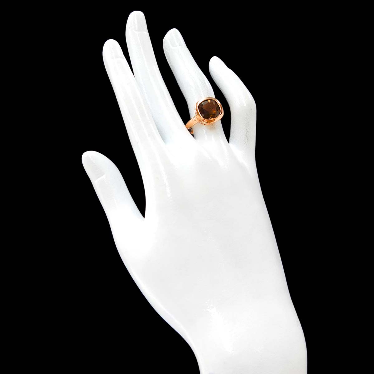 Quartz Ring 18K K18 PG 750 size6.25-6.5(US)