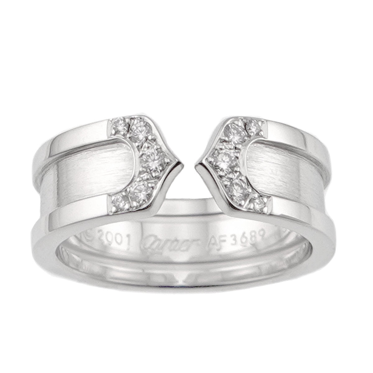 C2 Diamond Ring 18K WG 750 Size51 5.5-5.75(US)