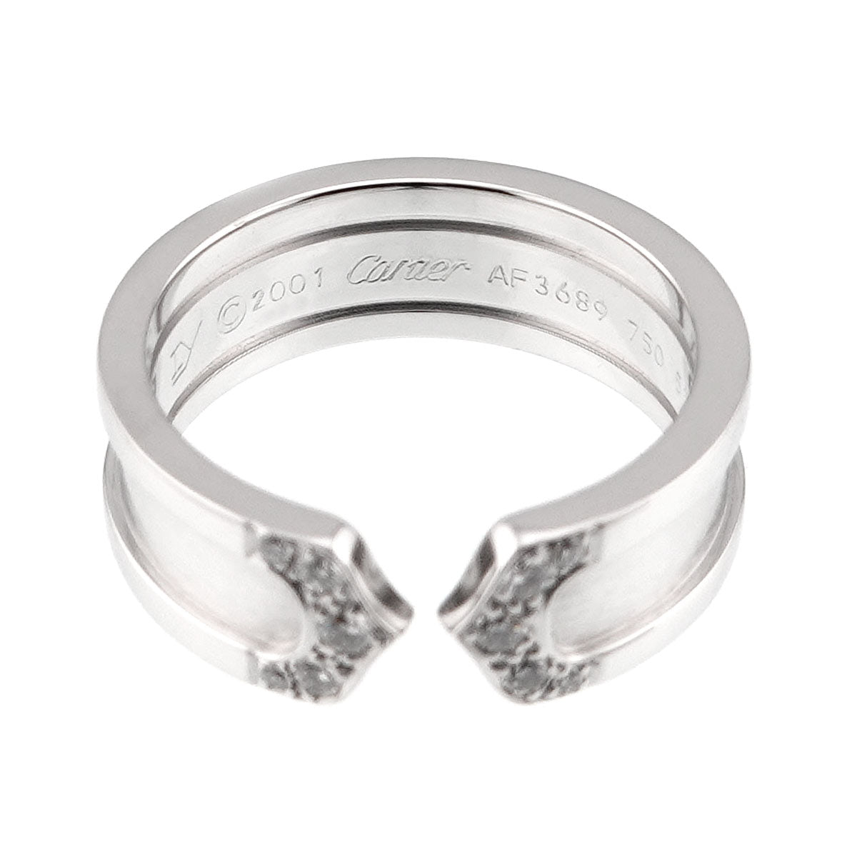 C2 Diamond Ring 18K WG 750 Size51 5.5-5.75(US)