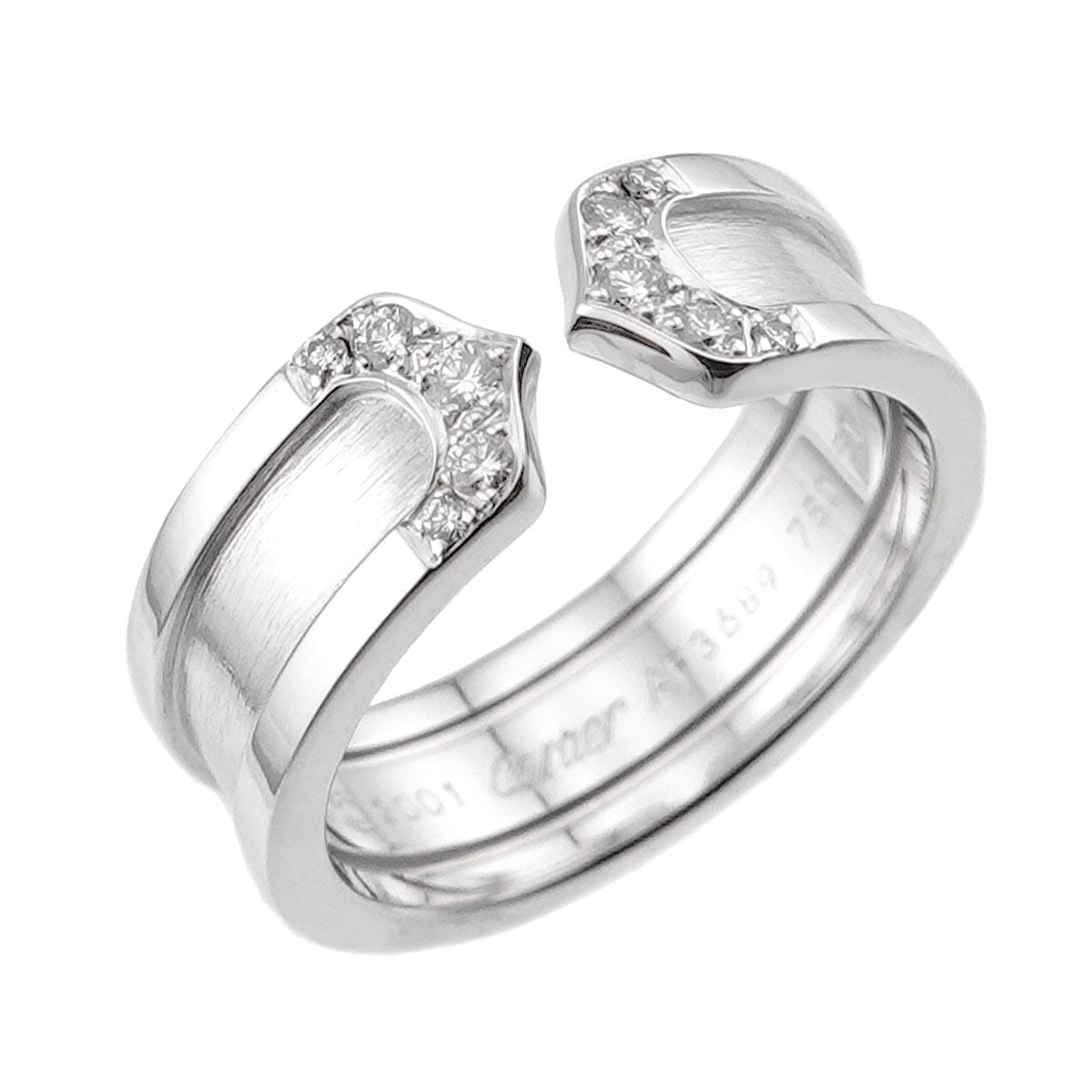 C2 Diamond Ring 18K WG 750 Size51 5.5-5.75(US)