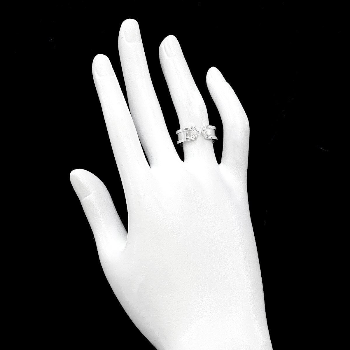 C2 Diamond Ring 18K WG 750 Size51 5.5-5.75(US)